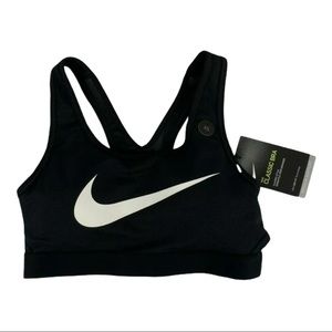 Nike SWOOSH Black Classic DriFit Padded Sports Bra